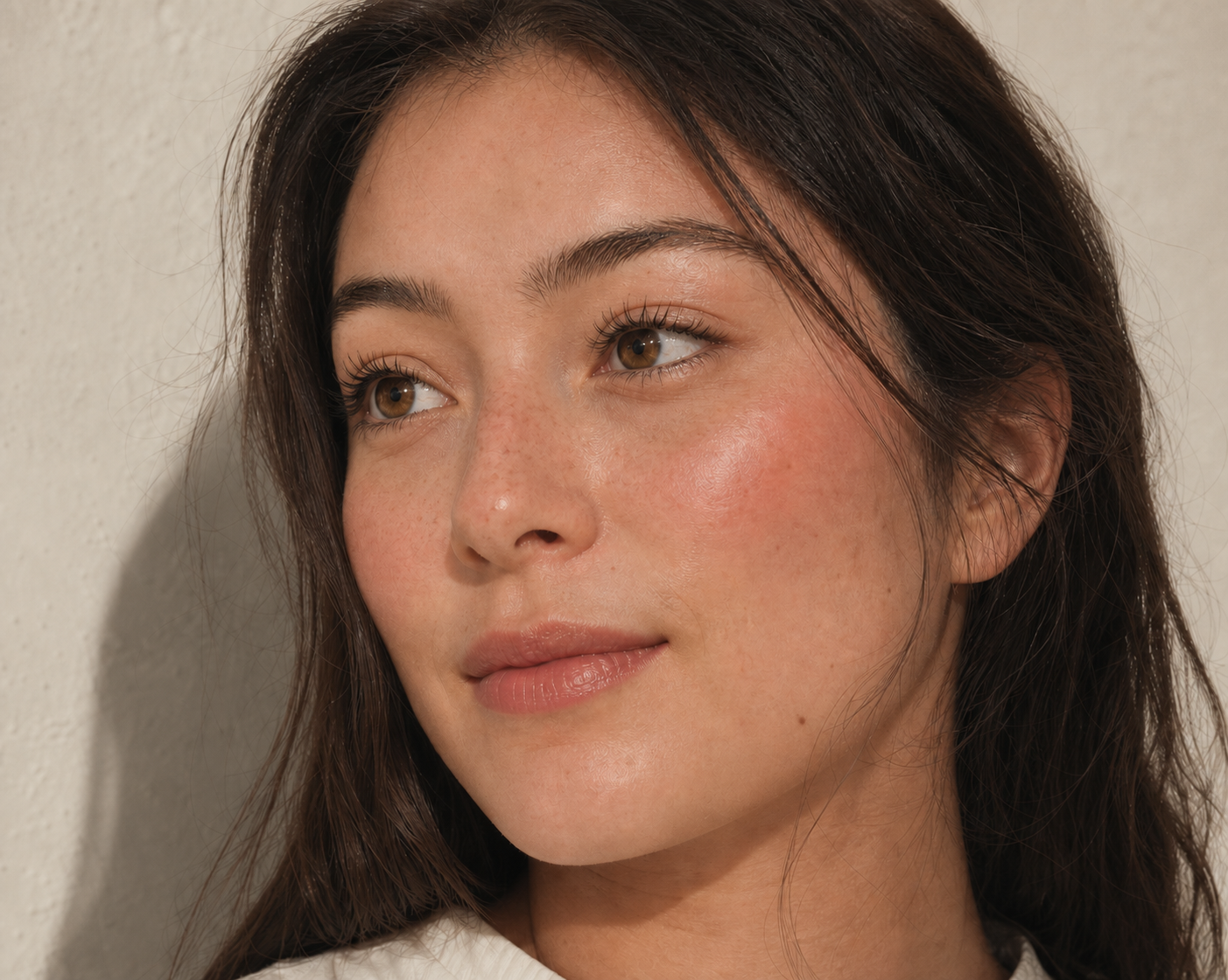 natural skin in warm daylight